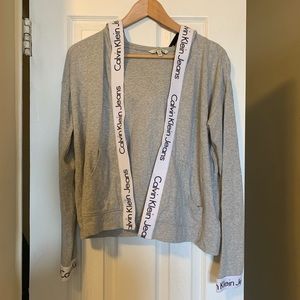 Grey Calvin Klein hooded jacket